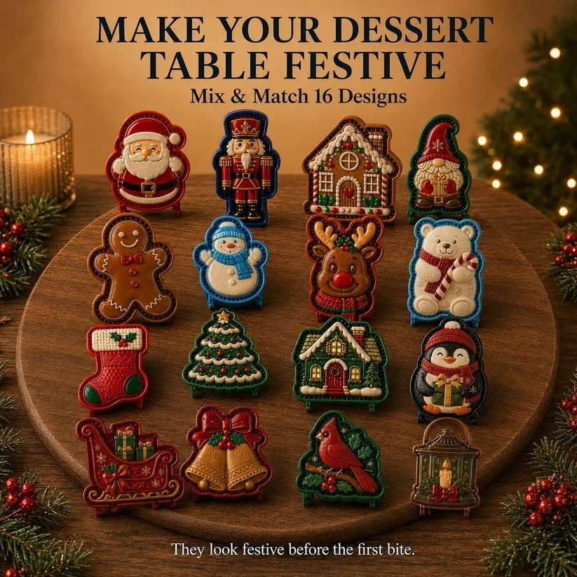 🔥Only $8.99 Last Day Promotion!✨ 🎄16-Design Christmas Mini Pie Mold Collection 🥧