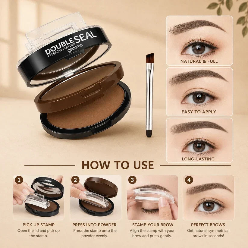 🔥 LAST DAY: BUY 1 GET 1 FREE 🌸 2-Color Waterproof Brow Stamp Kit for Quick, Natural-Looking Brows