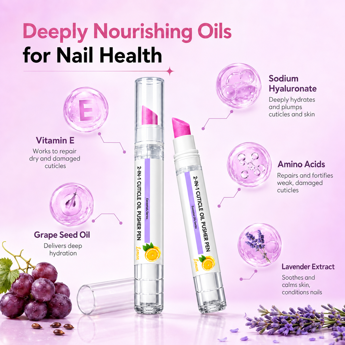 💅2-in-1 Cuticle Care Pen – 45° Ceramic Tip + Hydrating Oil for All Nail Types